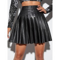 Women's Faux Leather Black Mini Skirt