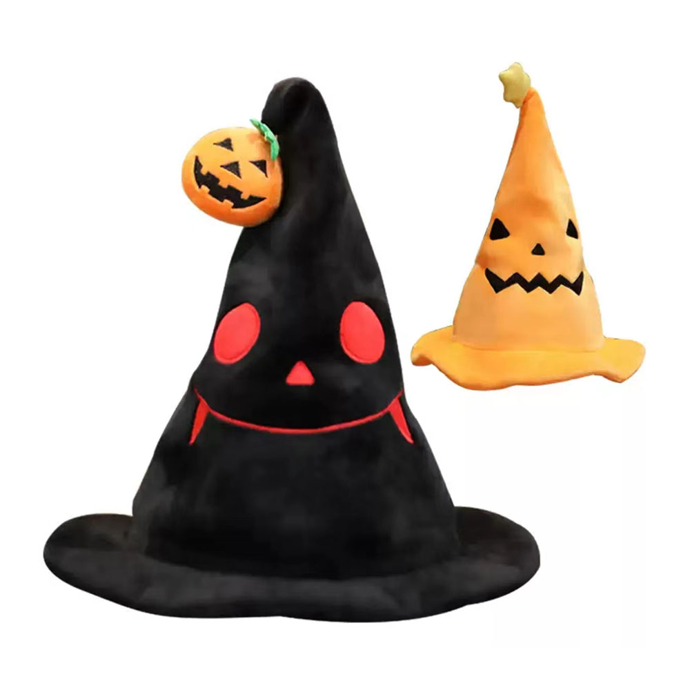 Adult children Halloween plush pumpkin wizard hat