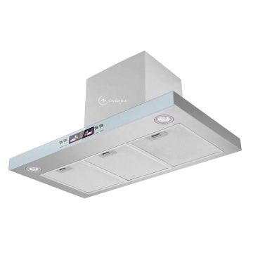 900mm Titanium Cold Plate Chimney Remote Control Auto Clean Kitchen Chimney Range Hood Extractor Hood