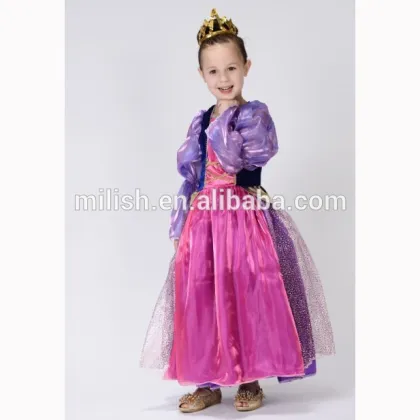 MAC-61 Party carnival purple kids Princess costume for children