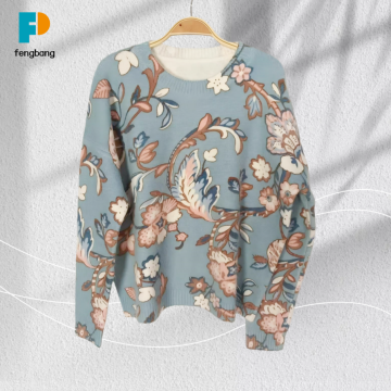 İmparatorluk Motifli Zarif Yün Örme Kazak