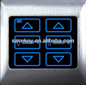 glass touch dimmer switch, LED backlight, home automation.