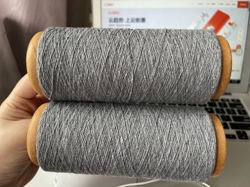 ne6.5s gray yarn 65%/35% T/C recycled cotton yarn for gloves