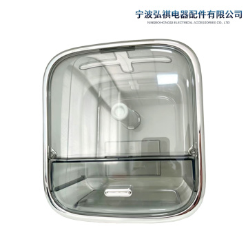Minimalist Silver-Edged Double-Layer Transparent Storage Box