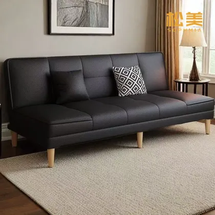 Cat Scratch Resistant Foldable Leather Sofa