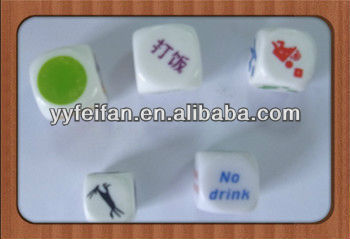 nontransparent dice with different design