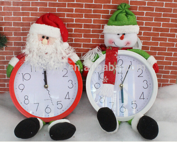 Fashion christmas wall clock with quartz clock movement