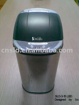 15L Chrome Plating Lid Mirror Finished Steel Bin