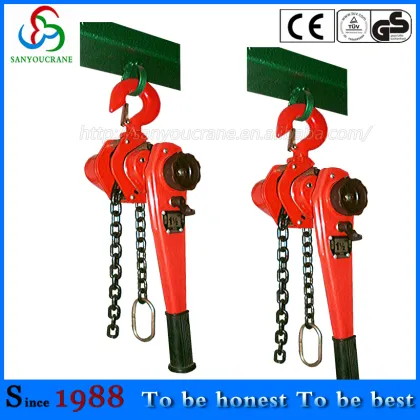 Hoist machinery chain block and lever