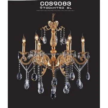 Classical Hotel Chandelier Crystal Cast Aluminum Lamps