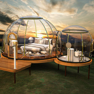 Transparent Resort Hotel: Luxury One-Room Suite with Living Area in a PC Dome Tent
