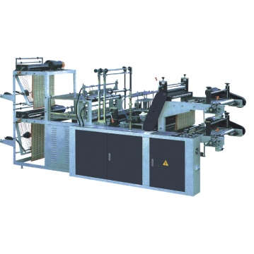 plastic Double two layer flat t shirt garbage Some broken rolling bag making machine