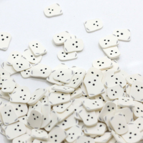 500g White Ghost Slice Polymer Clay Streusel für Kunsthandwerk machen Halloween Nail Arts Dekoration DIY Scrapbooking für Telefon Dekor