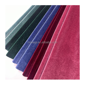 Warp Knitted Polyester Spandex Shiny 4 Way Stretch Silk Velvet Dress Fabric