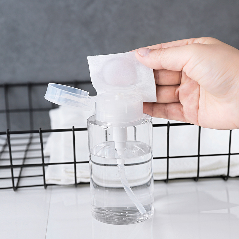 squeeze press cosmetic packaging bottle with press pump