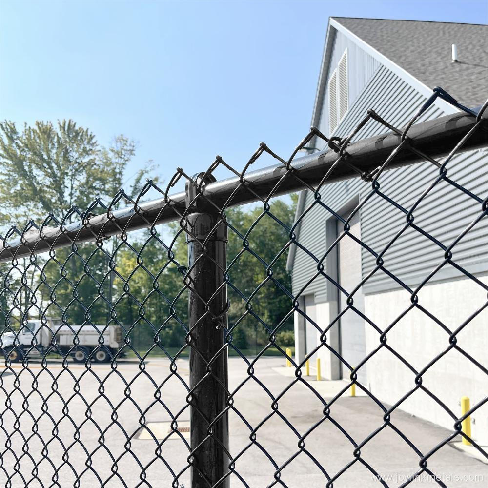 green and black coated chain link mesh