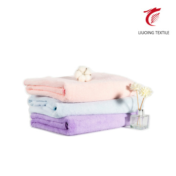 Solid Color Coral Fleece Bath Towel