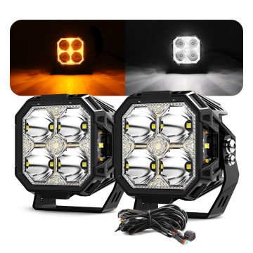Best Amber Backlit Cube LED Pods for Jeep Wrangler Rubicon 4x4 Vehicles