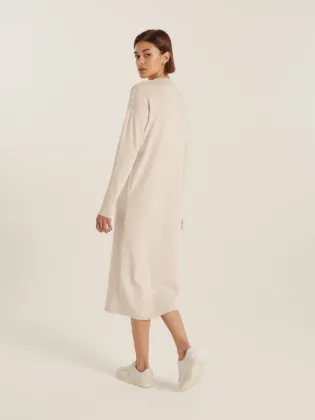 Breathable Long V-Neck Knitted Dress Autumn Sweaters