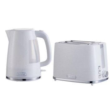 3-in-1 Electric Hot Water Kessel, Toaster Set-Weiß, modernes Design, erschwinglicher Preis