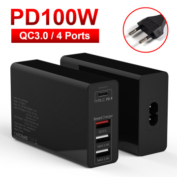 100W Multi Quick Charger PD Type C USB Charger for Samsung iPhone Huawei Tablet QC 3.0 Wall Charger US EU UK AU Plug Adapter