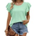 Casual Petal Sleeves blouse high quality t shirt