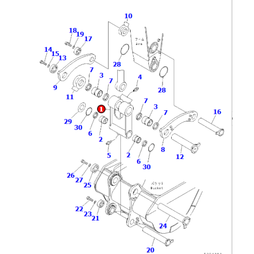 Excavator PC800SE-7 model frame assembly 209-70-00201, bucket I-beam frame