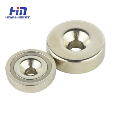 Customized Epoxy-Coated N52 Neodymium Magnet Discs with Countersunk Holes