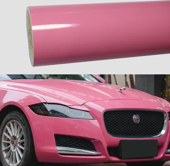 crystal gloss princess pink car wrap vinyl