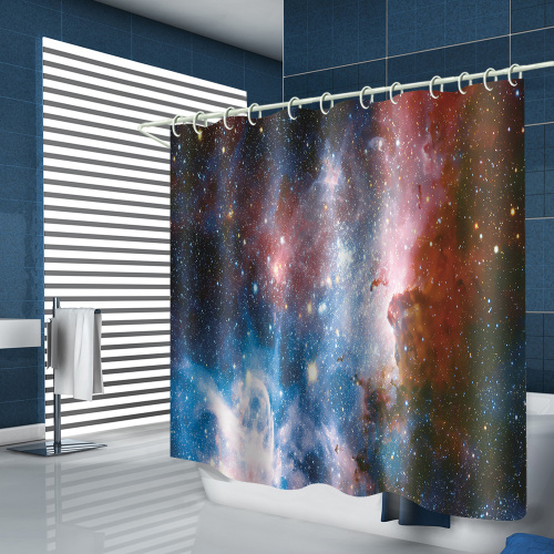 Galaxy Waterproof Shower Curtain Starry Sky Dreamy Bathroom Decor