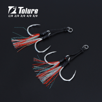 High Carbon Steel Quality Jig Fishing Hooks for Freshwater and Saltwater