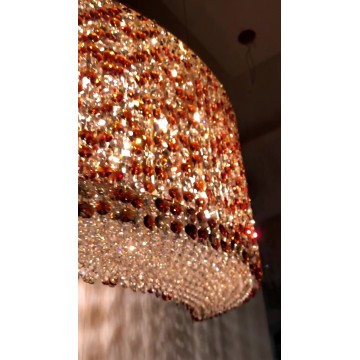 Luz de teto de contas de cristal de estilo moderno para casa e hotel