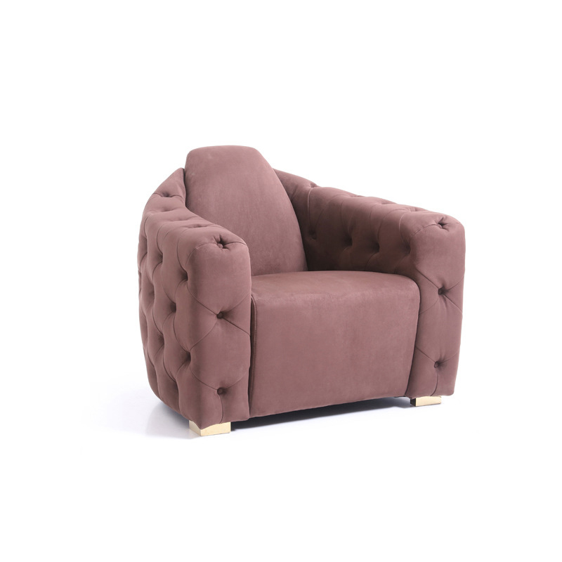 Mobilier moderne chesterfield luxe sectionnel canapé en velours rembourré