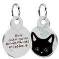 Cat ID Tags with Kitten Face