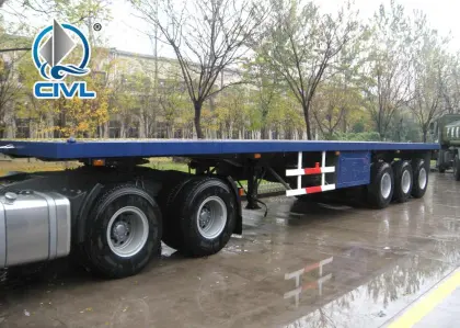 Sinotruk Cimc Container Carrying Flatbed Semi Trailer Truck
