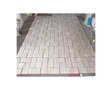 Chinese Natural White Wood Grain Marble Tiles for Kitchen Countertops