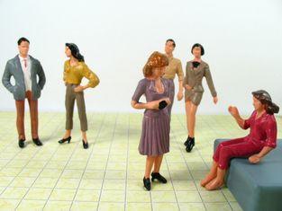 P25-6 outdoor 1:25 Architectural Scale Model People Painted