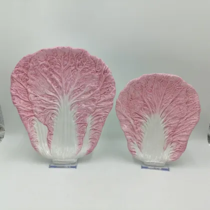 Pink Cabbage Ceramic Plate