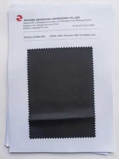 100% Polyester 300t 72f Taffeta Cire