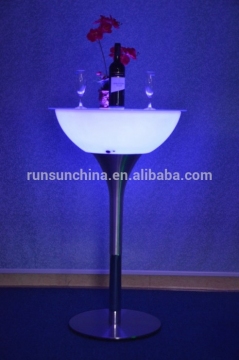 Romantic high top light up wholesale cocktail tables for bar