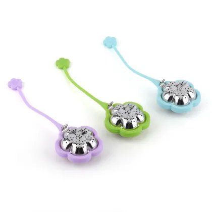 Silicone Flower Tea Strainer: Stainless Steel Tea Filter for Loose Leaf Tea