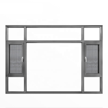 نافذة Casement الألومنيوم UPVC مع شبكة البعوض ، مقاومة للصوت ومقاومة للماء
