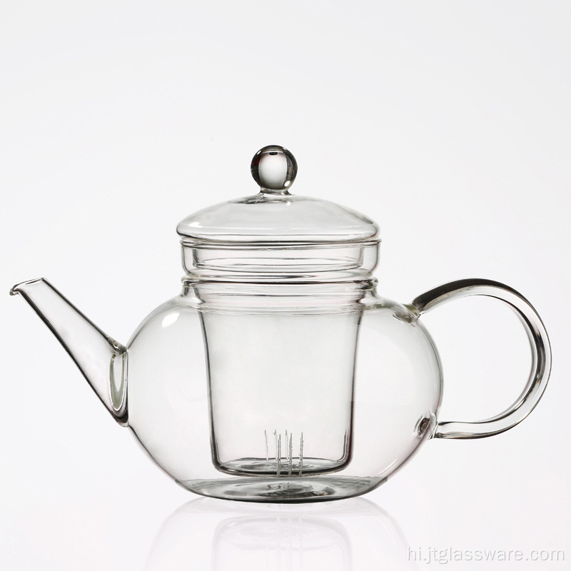 कॉफी चाय पत्ती आग प्रतिरोधी ग्लास चायदानी