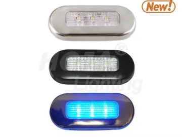 LED Oblong Courtesy Light 3 inchx1-1/4inch 12v courtesy lights marine