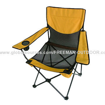 Foldable camping chair with mesh, AZO-free, low cadmium