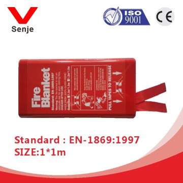 High quality anit fire blanket EN1869 Fire Blanket 1m*1m PVC bag
