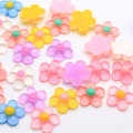 100 Pz / lotto 18 MM Resina Artigianale Gelatina Girasole Cabochons Flatback Posteriore Piatto Resina Margherita Fiore Abbellimenti Slime Charms