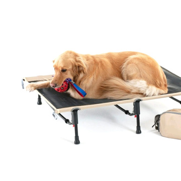 Customized Foldable Aluminum Lightweight Mesh Dog Bed for Camping Parks