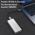 2TB Thunderbolt 3 40Gbps Type-C SSDアルミニウム合金