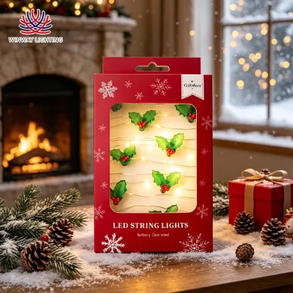 Holly Berry Copper Wire Fairy Lights 20 LEDs